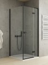 NEW TRENDY Kabina prysznicowa drzwi pojedyncze uchylne REFLEXA BLACK 90x110x200 POLSKA PRODUKCJA 