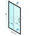 REA - Kabina Prysznicowa Przyścienna RAPID SLIDE Chrom  /drzwi 100 + ścianka 90 x2 + ramię x2/