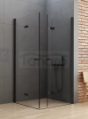 NEW TRENDY Kabina prysznicowa podwójne drzwi składane NEW SOLEO BLACK 70x80x195 D-0233A/D-0238A