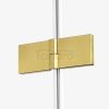 NEW TRENDY - Kabina prysznicowa prostokątna podwójne drzwi uchylne AVEXA GOLD EXK-1787 Złote Profile szczotkowane 100x120x200 LINIA PLATINIUM