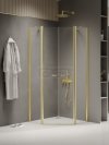 NEW TRENDY Kabina prysznicowa New Soleo Light Gold, pięciokątna, drzwi podwójne 80x80x195 K-1667
