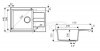 AQUAFORM - zlewozmywak granitowy MARANELLO 440 X 570 X 215 - 1 komora z 1/2 ociekacza, BEŻOWY + syfon oszczędzający miejsce z korkiem automatycznym + bateria stojąca z wylewką elastyczną  AQ.901-1012506