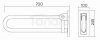KOŁO - Poręcz ścienna, łukowa LEHNEN CONCEPT PRO 85 cm, uchylna  L60403000