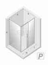 NEW TRENDY Kabina prysznicowa PRIME GUNMETAL BRUSHED 1D kwadratowa L 100x100x200 szkło czyste 6mm Active Shield 2.0 D-0885A/D-0355B