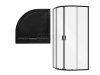 BESCO Kabina prysznicowa z brodzikiem 90x90x190 Zarya Black 90 + brodzik Axim 90 ZB-AX-90-190