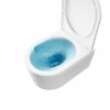 INVENA Podwieszana, ryflowana miska WC Glamour z systemem cichego spłukiwania i deską wolnoopadjącą CE-92-001-L