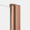 NEW TRENDY Kabina prysznicowa New Soleo Copper Brushed, pojedyncze drzwi, z dodatkową ścianką 100x90x195 K-1991