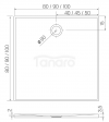 NEW TRENDY Brodzik konglomeratowy Nex shade 90x90, kwadratowy, w kolorze antracyt, wysokość 3,5cm B-0501