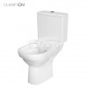 CERSANIT - WC Kompakt CITY New ClenOn z deską slim antybakteryjną, duroplastową, wolnoopadającą z funkcją łatwego wypinania K35-037