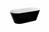 BESCO Wanna wolnostojąca Deeva Matt B&W 170 + syfon chrom #WWA-170DMBC
