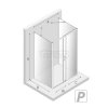 NEW TRENDY Kabina prysznicowa przyścienna PRIME LIGHT GOLD 110x90x200 K-1106/K-1134
