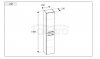 AQUAFORM - słupek wiszący dwu drzwiowy MADRID czarny połysk  AQ.401-164350