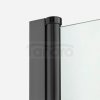 NEW TRENDY Drzwi wnękowe prysznicowe otwierane na zewnątrz i do wewnątrz NEW SOLEO BLACK 90X195 D-0241A