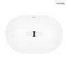 Oltens Tive umywalka 61x40 cm wpuszczana owalna z powłoką SmartClean biała 40823000