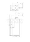 OMNIRES dozownik mydła w płynie wiszący modern project grafit MP60721GR
