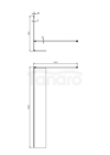 OMNIRES Kabina prysznicowa typu walk-in MARINA chrom, 100 cm DNR10XCRTR