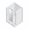 NEW TRENDY Drzwi wnękowe SMART GUNMETAL BRUSHED 1D U 160x200 szkło czyste 8mm Active Shield 2.0 - WIESZAK EXK-7830