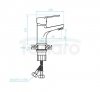 KUCHINOX - Bateria umywalkowa BORGO stojąca z korkiem  BKB_022D