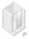 NEW TRENDY Drzwi prysznicowe przesuwne szkło 6mm PRIME 140x200  D-0306A/D-0307A