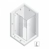 NEW TRENDY Kabina prysznicowa SOFTI BLACK X 1D prostokątna L 100x110x200 szkło czyste 8mm Active Shield 2.0 EXK-5381