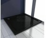 REA Brodzik prysznicowy akrylowy SAVOY Black / Czarny 80x80x6 + syfon