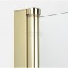 NEW TRENDY Kabina prysznicowa New Soleo Light Gold, pięciokątna, asymetryczna, drzwi podwójne 100x80 K-1669