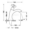 TRES CLASIC Bateria 1-drożna umywalkowa- chrom 24250301