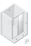 NEW TRENDY Drzwi wnękowe Prime Black 160x200, pojedyncze D-0328A/D-0329A 