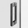 NEW TRENDY Kabina prysznicowa PRIME GUNMETAL BRUSHED 2D prostokątna przyścienna L 100x80x200 szkło czyste 6mm Active Shield 2.0 K-4966