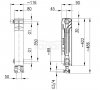 ARMATURA KRAKÓW KFA Element lewy G350F/D/1 z dolnym zasilaniem krzyżowym, z zespołem przyłączeniowym kątowym 878-182-44