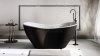 BESCO Wanna wolnostojąca Viya B&W 170x72 + klik-klak chrom #WMD-170-VBW