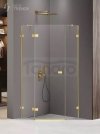 NEW TRENDY Kabina prysznicowa pięciokątna AVEXA GOLD SHINE 90x90x200 EXK-3842/EXK-3843