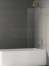 NEW TRENDY Parawan nawannowy Eventa Gold Shine 100x150, jednoelementowy, wspornik skośny EXK-4897