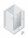 NEW TRENDY Drzwi prysznicowe wnękowe składane NEW SOLEO 100x195 cm D-0135A/D-0136