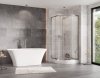 BESCO Kabina prysznicowa z brodzikiem 80x80x190 Zarya Chrom 80 + brodzik Alex 80 ZC-AL-80-190
