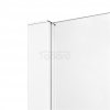 NEW TRENDY Drzwi wnękowe prysznicowe przesuwne PRIME WHITE 150x200 D-0410A/D-0411A