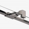NEW TRENDY Kabina prysznicowa AVEXA GUNMETAL BRUSHED 1D pięciokątna asymetryczna L 100x80x200 szkło czyste 6mm Active Shield 2.0 - drzwi prawe EXK-3836