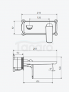 EXCELLENT Clever 2.0 bateria umywalkowa podtynkowa komplet, czarny soft AREX.4115BS