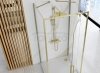 REA - Kabina Prysznicowa Przyścienna RAPID SWING GOLD drzwi 90 + ścianka 100 x2 + ramię x2