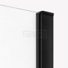 NEW TRENDY Kabina prysznicowa przyścienna PRIME BLACK 90x80x200 drzwi przesuwne K-0997