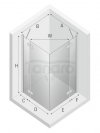 NEW TRENDY Kabina prysznicowa drzwi podwójne uchylne REFLEXA BLACK 110x80x200 EXK-1344/EXK-1335