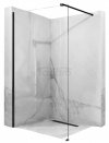 REA - Ścianka kabina prysznicowa WALK-IN AERO BLACK 80cm 
