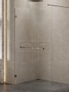 NEW TRENDY Kabina prysznicowa walk in Avexa Gunmetal Brushed jednoelementowa, z wieszakiem. Szkło 8 mm 60x200 EXK-7121