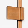 NEW TRENDY  Kabina prysznicowa AVEXA COPPER BRUSHED walk-in U 90x200 szkło czyste 8mm Active Shield 2.0  EXK-7168