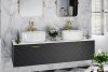 BESCO Umywalka Uniqa Matt Biała nablatowa + klik-klak chrom 32 x 46 x 17  #UMMB-U-NB