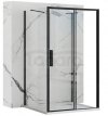 REA - Kabina Prysznicowa Przyścienna RAPID SLIDE Black-Czarna  /drzwi 160 + ścianka 100 x2 + ramię x2/