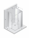 NEW TRENDY Kabina prysznicowa PRIME GUNMETAL BRUSHED 2D kwadratowa przyścienna U 80x80x200 szkło czyste 6mm Active Shield 2.0 K-4956