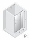 NEW TRENDY Drzwi wnękowe AVEXA GOLD BRUSHED 1D L 90x200 szkło czyste 6mm Active Shield 2.0 złoto szczotkowane EXK-1716