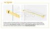 NEW TRENDY Kabina ścianka WALK-IN AVEXA GOLD SHINE z wieszakiem relingowym 110x200 EXK-3228