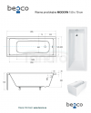 BESCO Wanna akrylowa Modern 150x70 #WAM-150-MO